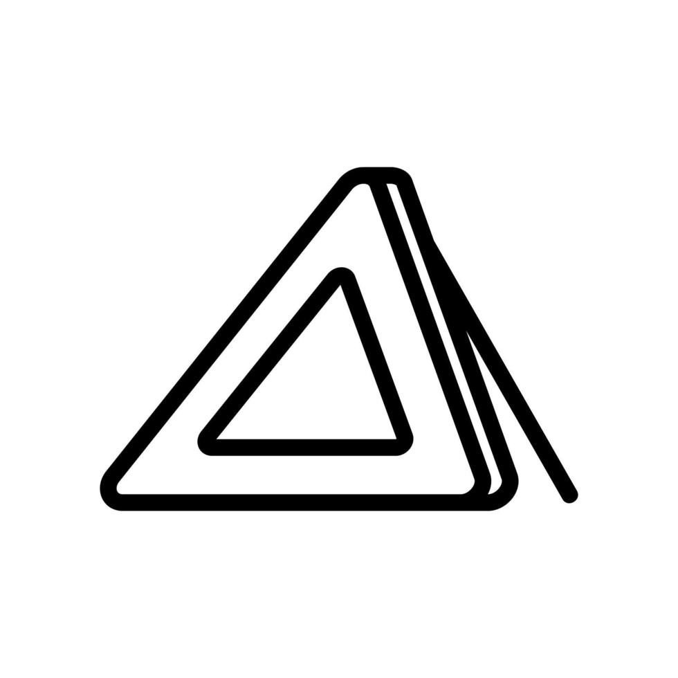 Dreieck Alarm Auto Zubehör Symbol Vektor Umriss Illustration