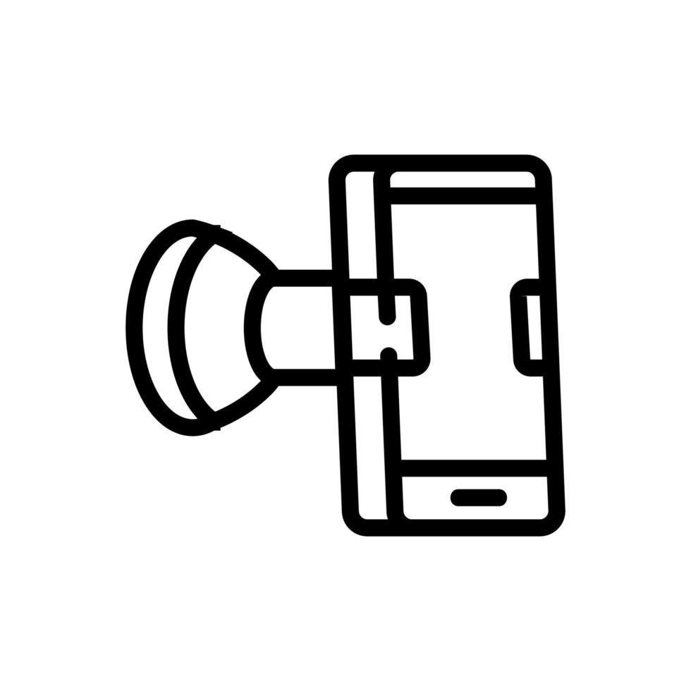 telefon hållare ikon vektor kontur illustration