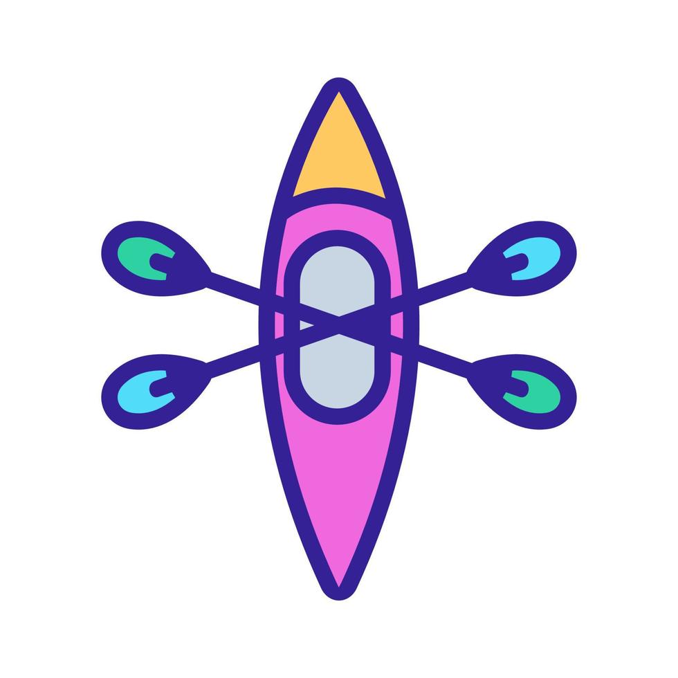 sport kajak ikon vektor. isolerade kontur symbol illustration vektor