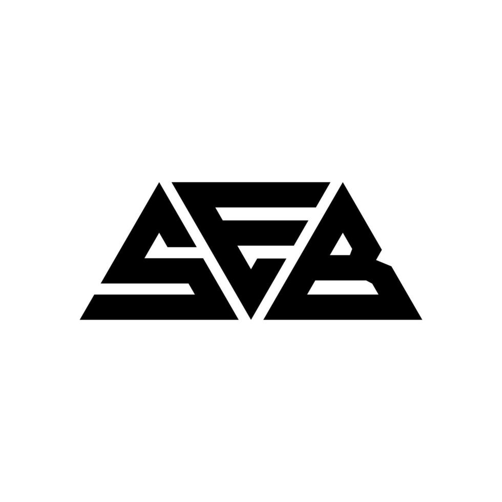 seb-Dreieck-Buchstaben-Logo-Design mit Dreiecksform. Seb-Dreieck-Logo-Design-Monogramm. seb dreieck vektor logo vorlage mit roter farbe. seb dreieckiges Logo einfaches, elegantes und luxuriöses Logo. seb