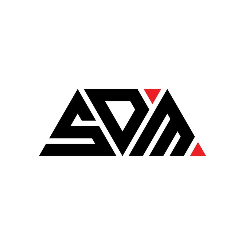 sdm-Dreieck-Buchstaben-Logo-Design mit Dreiecksform. SDM-Dreieck-Logo-Design-Monogramm. SDM-Dreieck-Vektor-Logo-Vorlage mit roter Farbe. sdm dreieckiges logo einfaches, elegantes und luxuriöses logo. sdm vektor