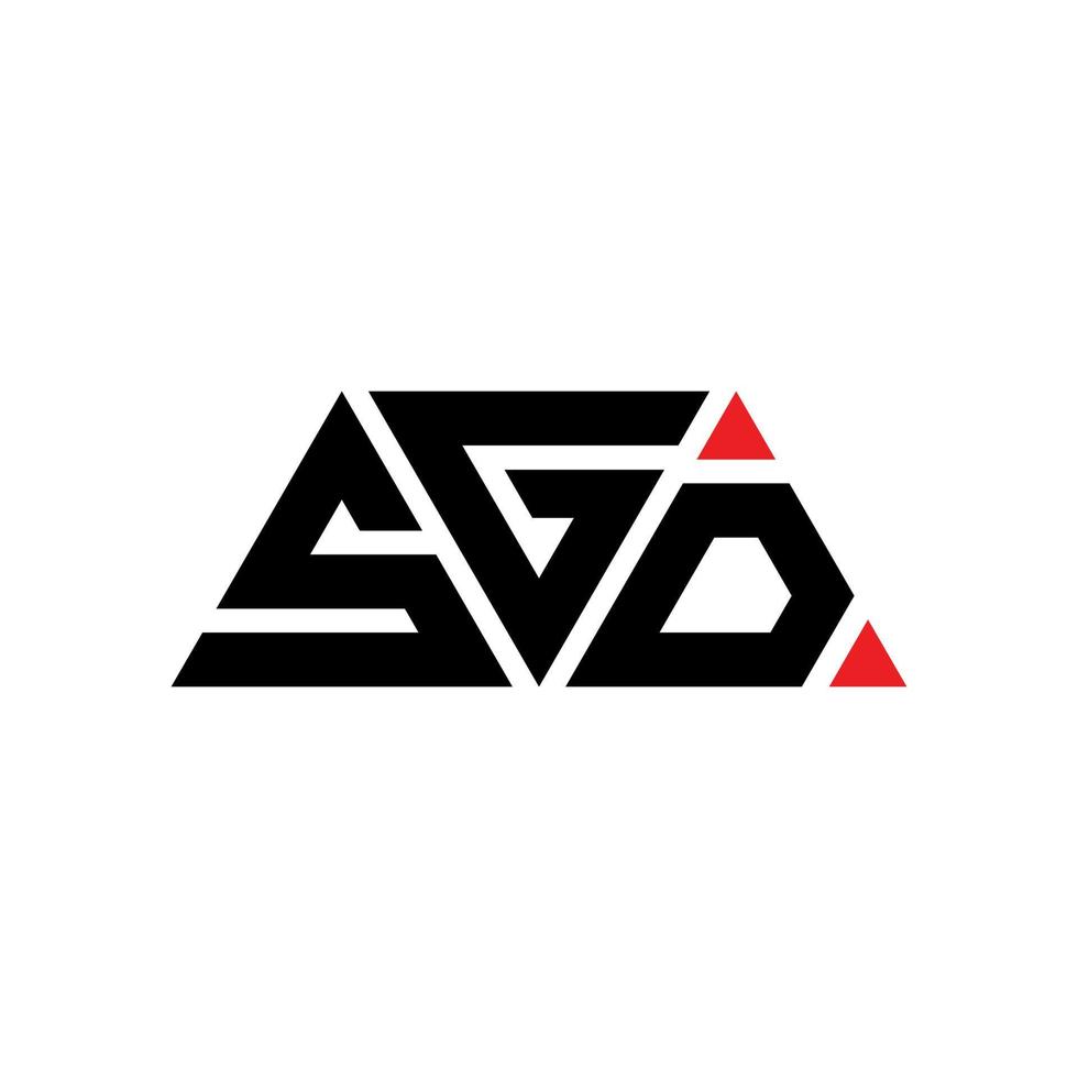 sg-Dreieck-Buchstaben-Logo-Design mit Dreiecksform. sgd-Dreieck-Logo-Design-Monogramm. sgd-Dreieck-Vektor-Logo-Vorlage mit roter Farbe. sgd dreieckiges Logo einfaches, elegantes und luxuriöses Logo. sgd vektor