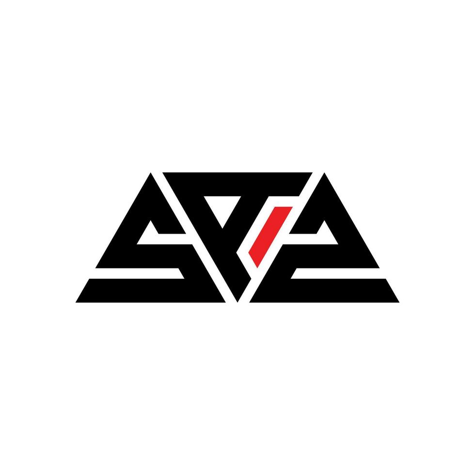 Saz-Dreieck-Buchstaben-Logo-Design mit Dreiecksform. Saz-Dreieck-Logo-Design-Monogramm. Saz-Dreieck-Vektor-Logo-Vorlage mit roter Farbe. saz dreieckiges logo einfaches, elegantes und luxuriöses logo. saz vektor