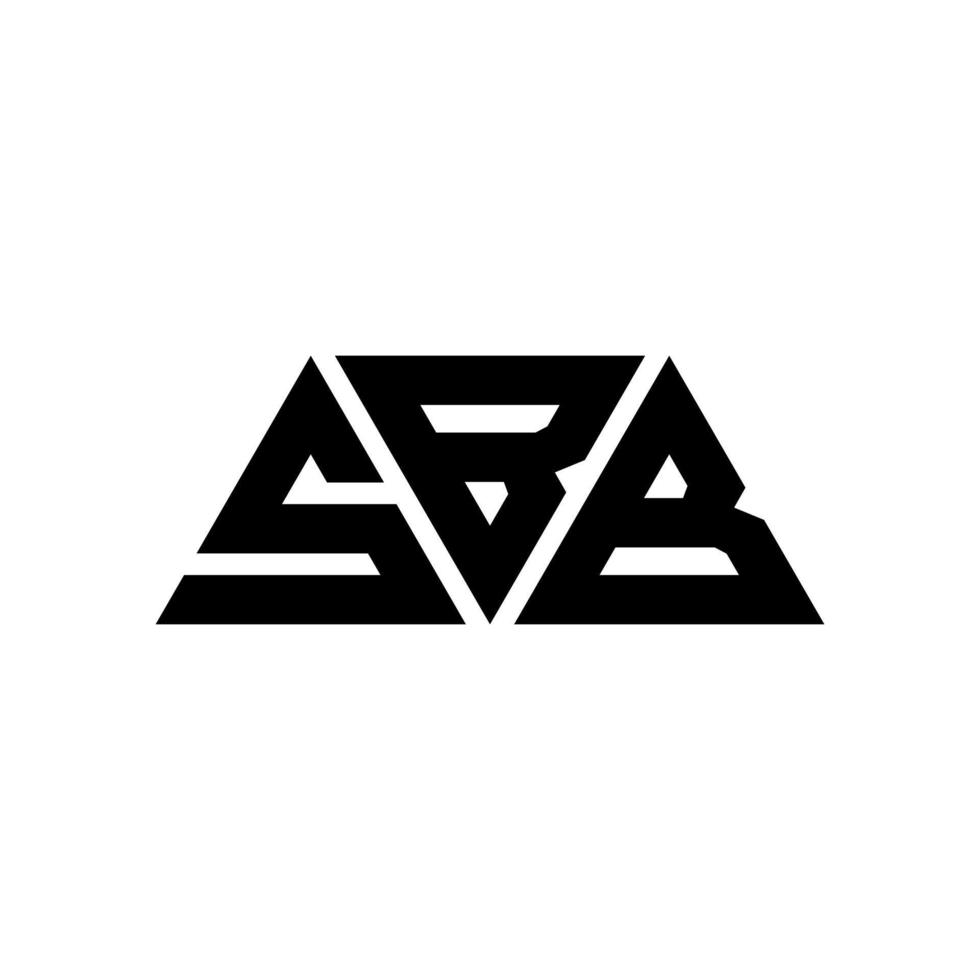 sbb triangel bokstavslogotypdesign med triangelform. sbb triangel logotyp design monogram. sbb triangel vektor logotyp mall med röd färg. sbb triangulär logotyp enkel, elegant och lyxig logotyp. sbb