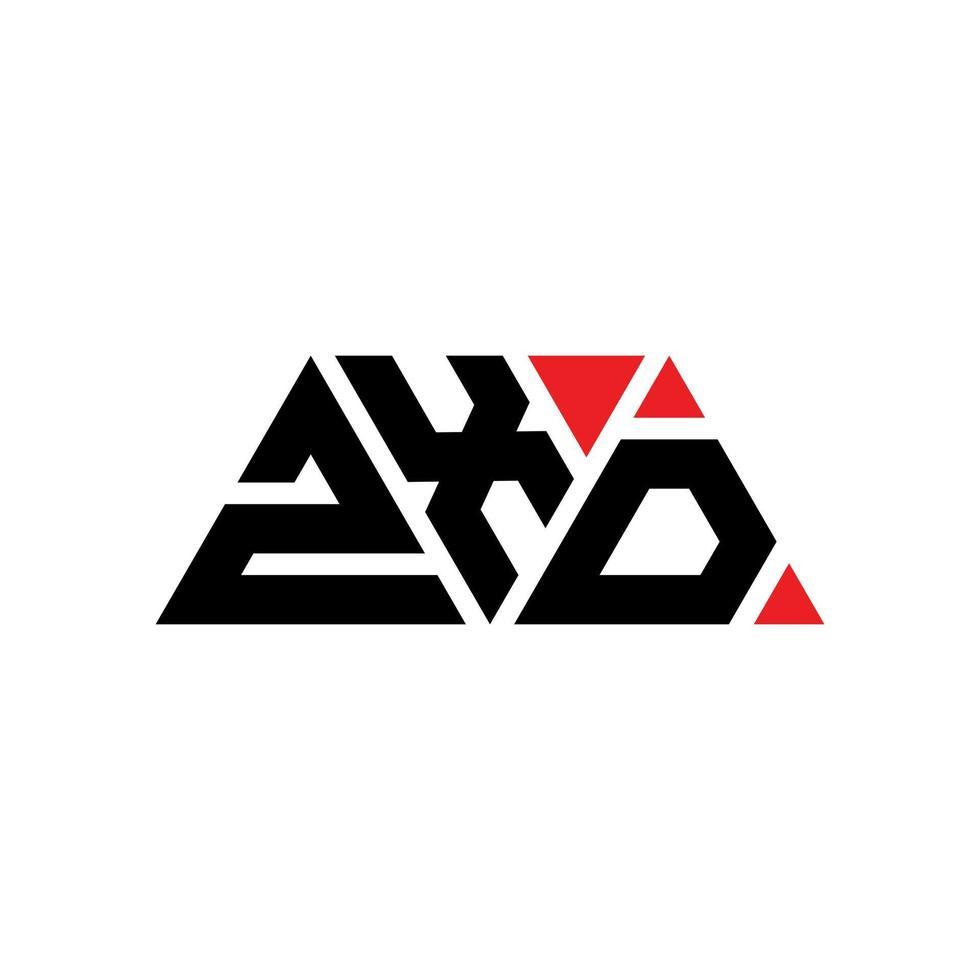 zxd-Dreieck-Buchstaben-Logo-Design mit Dreiecksform. zxd-Dreieck-Logo-Design-Monogramm. zxd-Dreieck-Vektor-Logo-Vorlage mit roter Farbe. zxd dreieckiges Logo einfaches, elegantes und luxuriöses Logo. zxd vektor