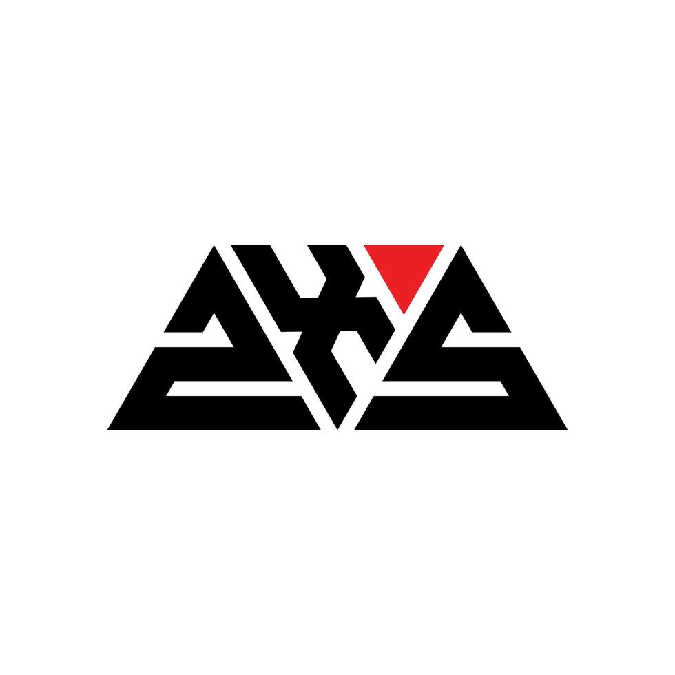 zxs Dreiecksbuchstaben-Logo-Design mit Dreiecksform. zxs-Dreieck-Logo-Design-Monogramm. zxs-Dreieck-Vektor-Logo-Vorlage mit roter Farbe. zxs dreieckiges Logo einfaches, elegantes und luxuriöses Logo. zxs vektor