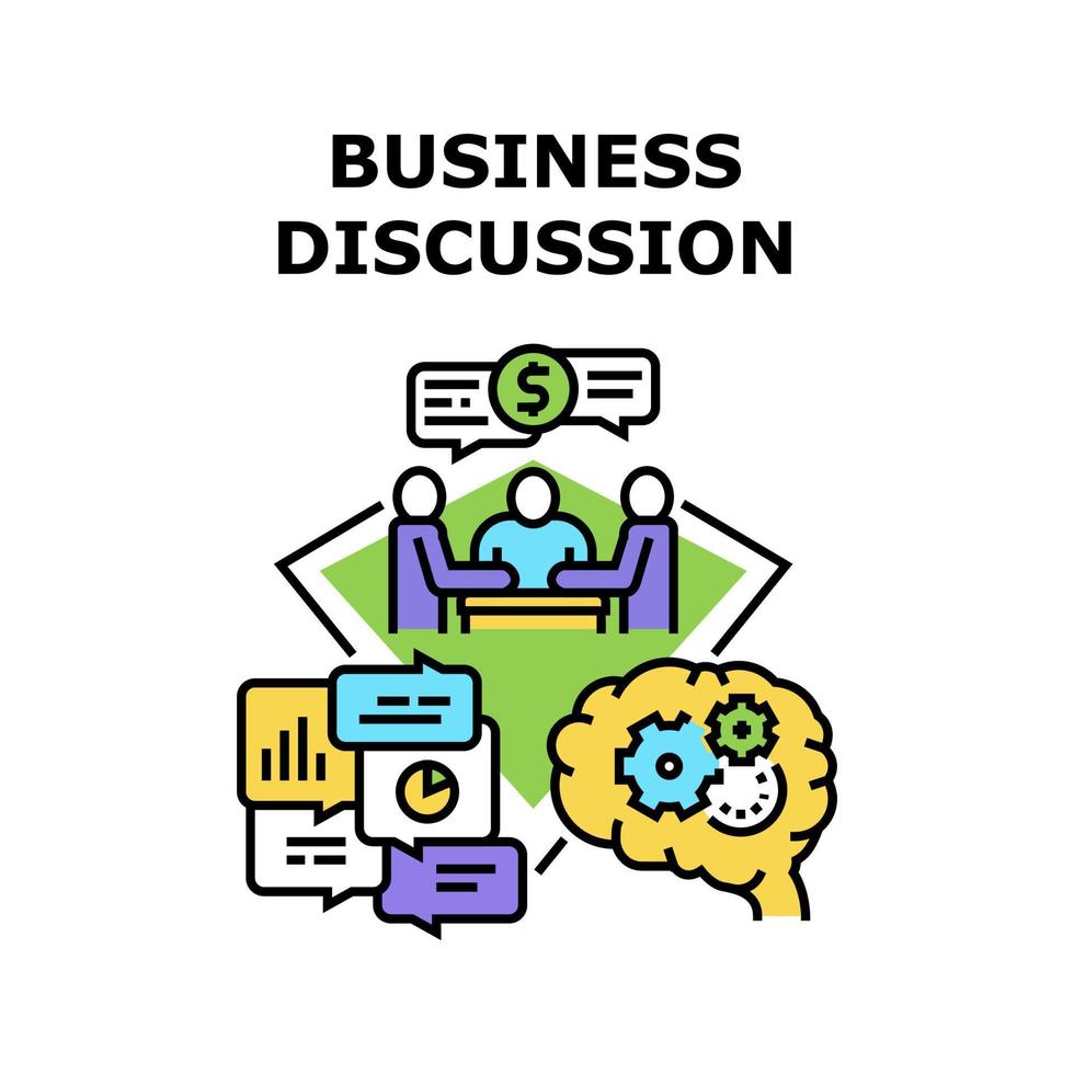Business-Diskussion-Deal-Vektor-Konzept-Farbe vektor