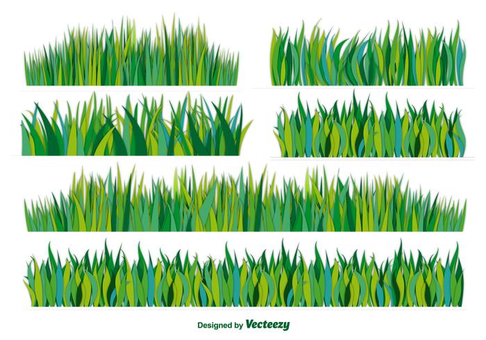 Vektor platt gräs