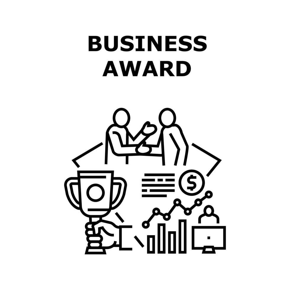 Business Award Vektorkonzept schwarze Illustration vektor