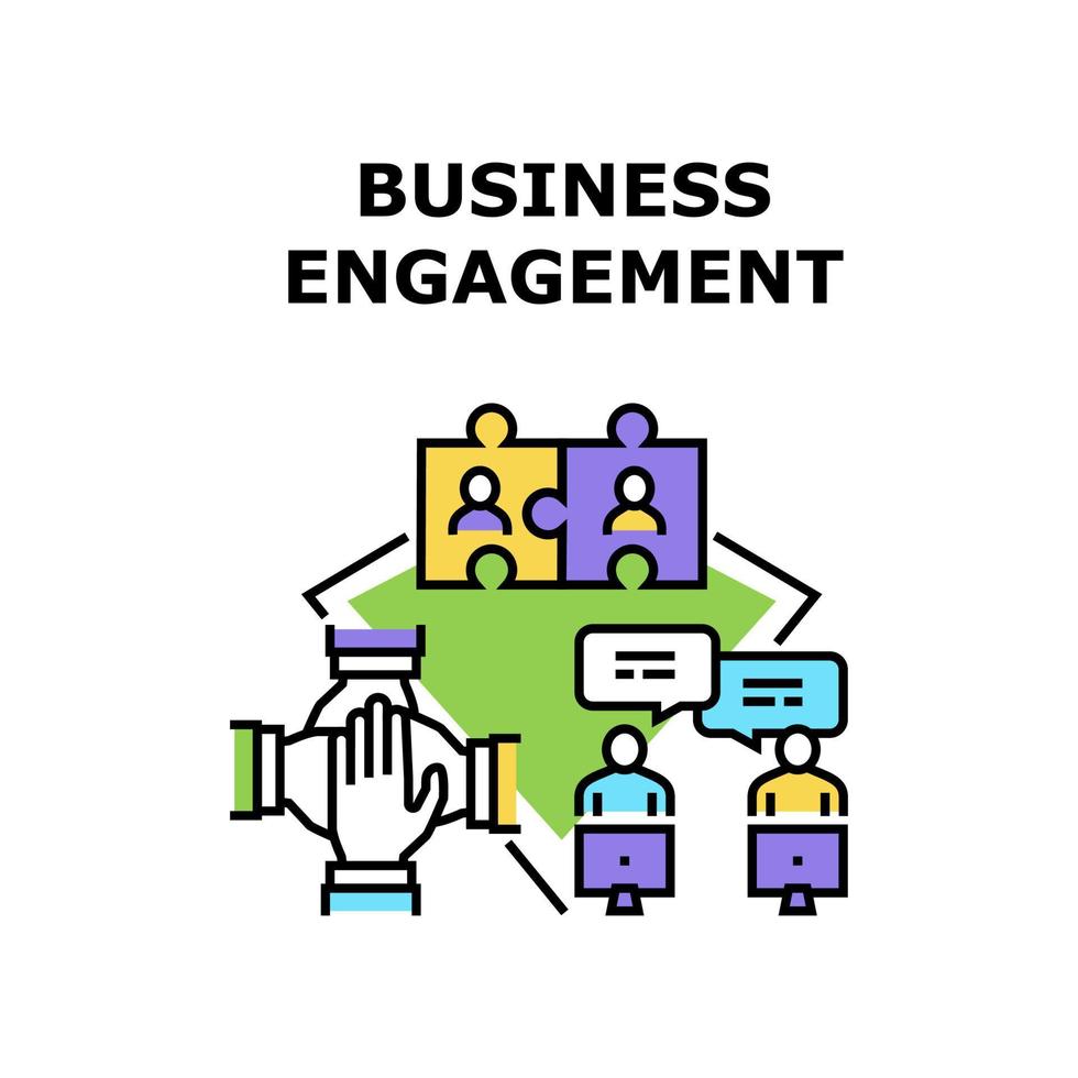 Business-Engagement-Konzept Farbillustration vektor