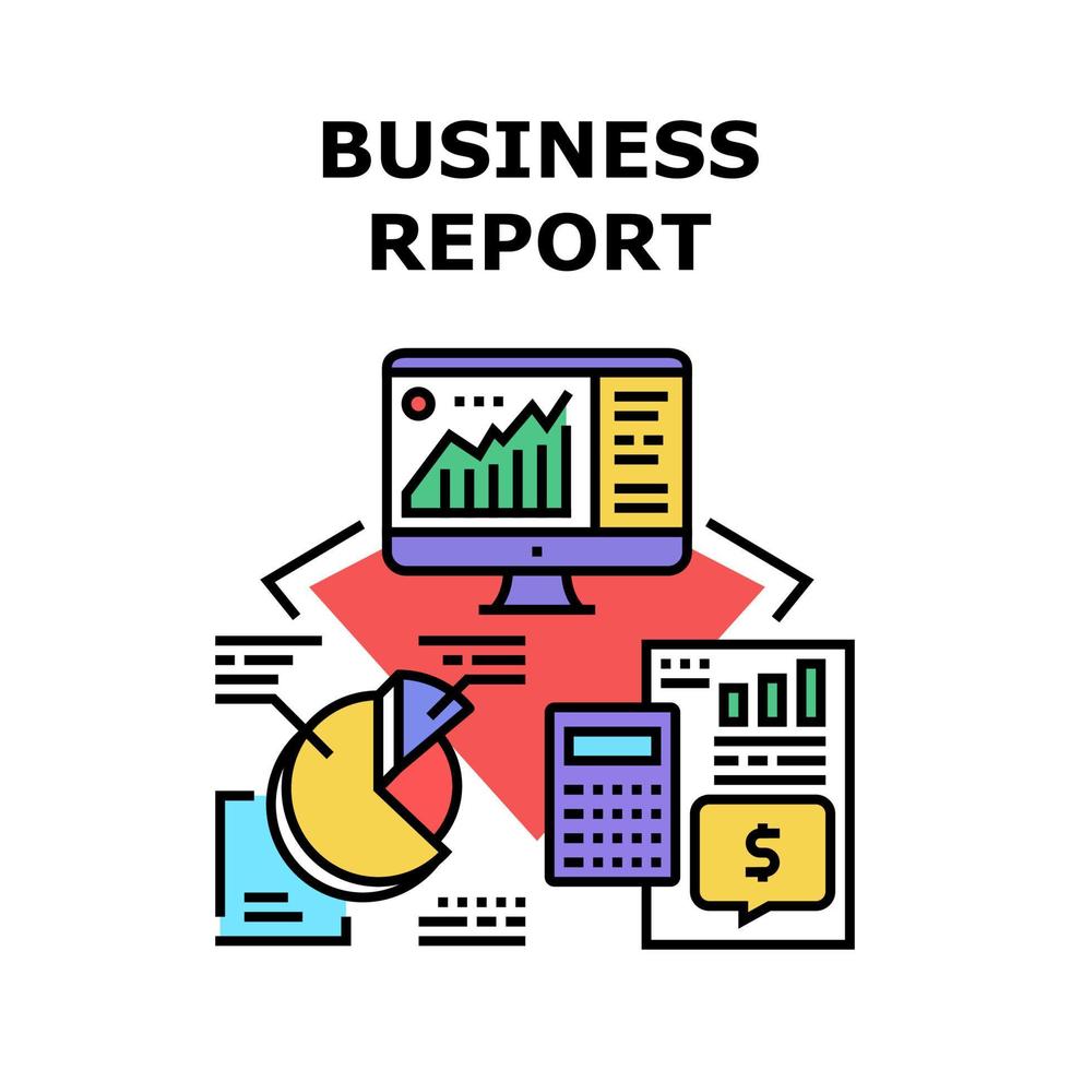 Geschäftsbericht-Vektorkonzept-Farbillustration vektor