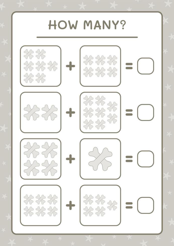 hur många ben, spel för barn. vektor illustration, utskrivbart kalkylblad