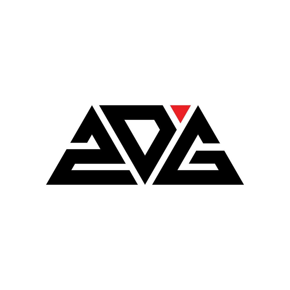 zdg-Dreieck-Buchstaben-Logo-Design mit Dreiecksform. ZDG-Dreieck-Logo-Design-Monogramm. ZDG-Dreieck-Vektor-Logo-Vorlage mit roter Farbe. zdg dreieckiges Logo einfaches, elegantes und luxuriöses Logo. zdg vektor