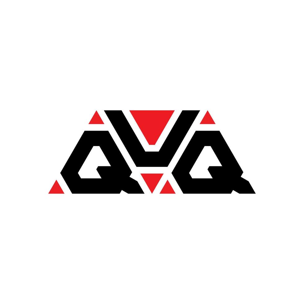 quq-Dreieck-Buchstaben-Logo-Design mit Dreiecksform. quq-Dreieck-Logo-Design-Monogramm. quq-Dreieck-Vektor-Logo-Vorlage mit roter Farbe. quq dreieckiges Logo einfaches, elegantes und luxuriöses Logo. quq vektor