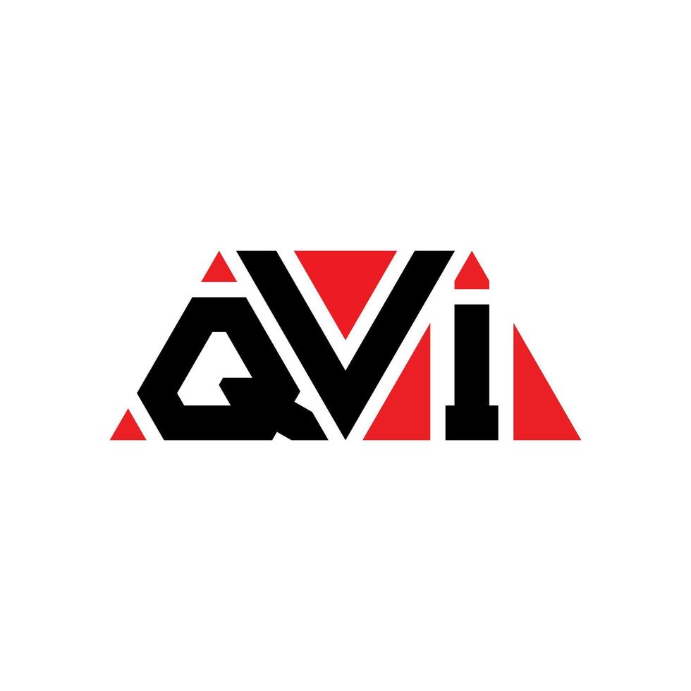 qvi-Dreieck-Buchstaben-Logo-Design mit Dreiecksform. qvi-Dreieck-Logo-Design-Monogramm. qvi-Dreieck-Vektor-Logo-Vorlage mit roter Farbe. qvi dreieckiges Logo einfaches, elegantes und luxuriöses Logo. qvi vektor
