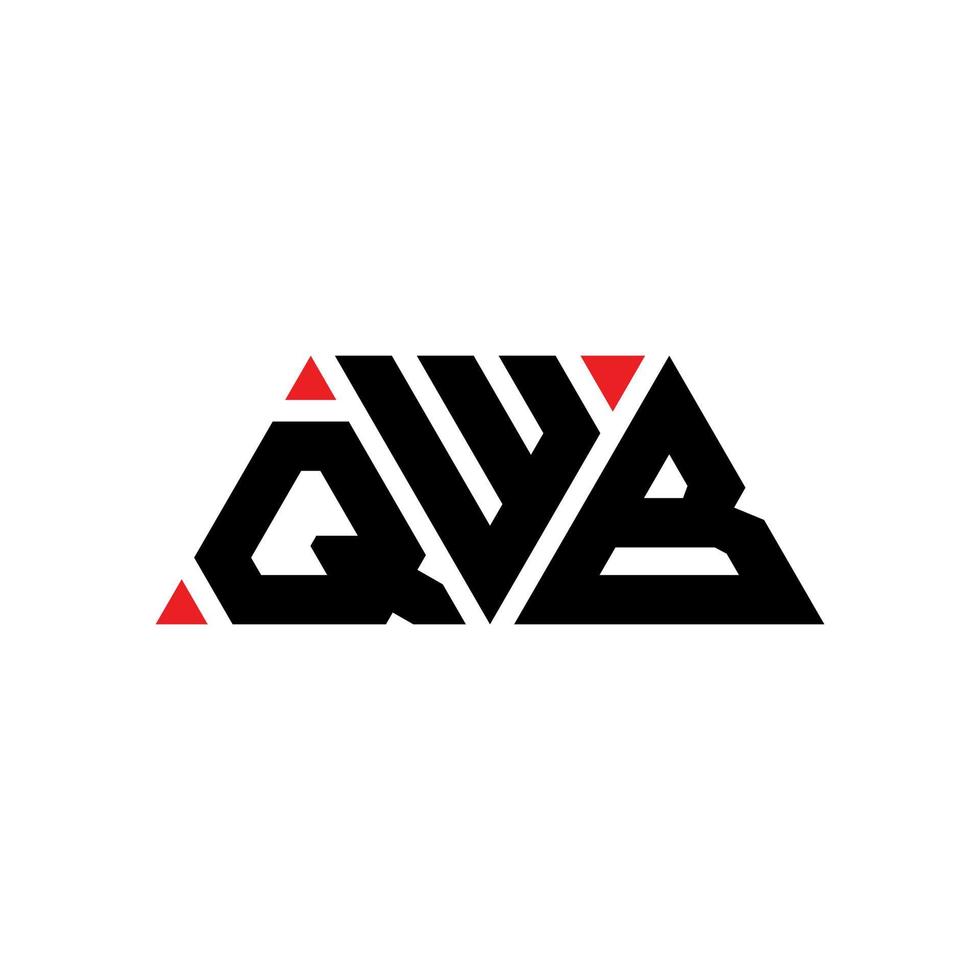 qwb-Dreieck-Buchstaben-Logo-Design mit Dreiecksform. qwb-Dreieck-Logo-Design-Monogramm. QWB-Dreieck-Vektor-Logo-Vorlage mit roter Farbe. qwb dreieckiges Logo einfaches, elegantes und luxuriöses Logo. qwb vektor