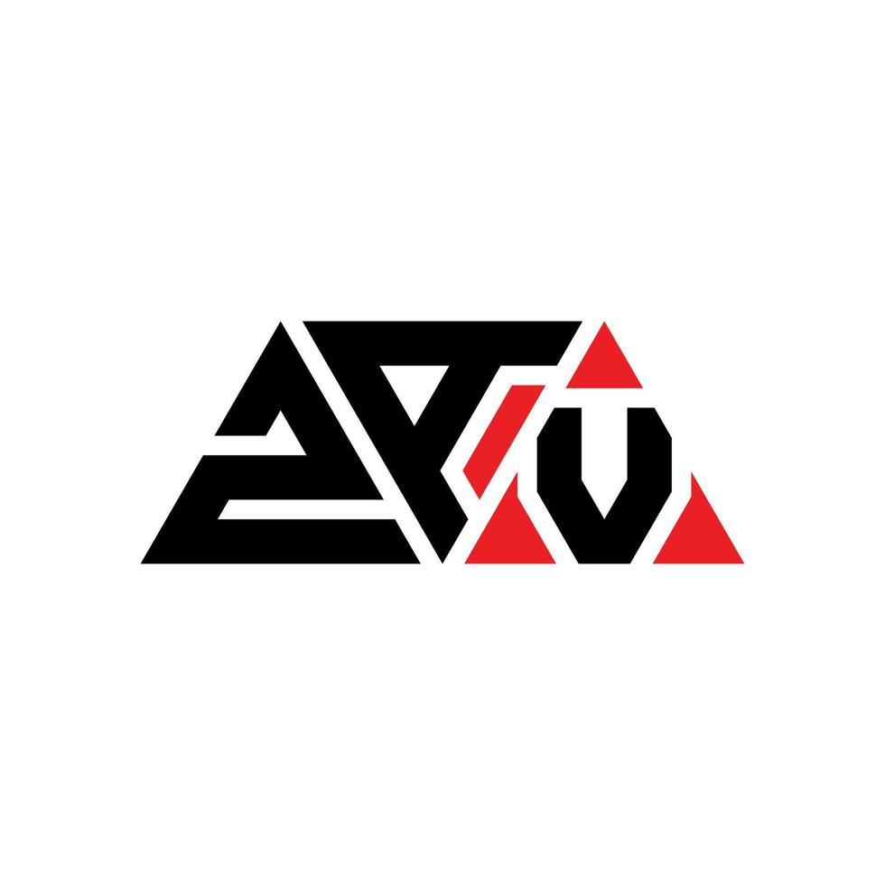 Zav-Dreieck-Buchstaben-Logo-Design mit Dreiecksform. Zav-Dreieck-Logo-Design-Monogramm. Zav-Dreieck-Vektor-Logo-Vorlage mit roter Farbe. Zav dreieckiges Logo einfaches, elegantes und luxuriöses Logo. zav vektor