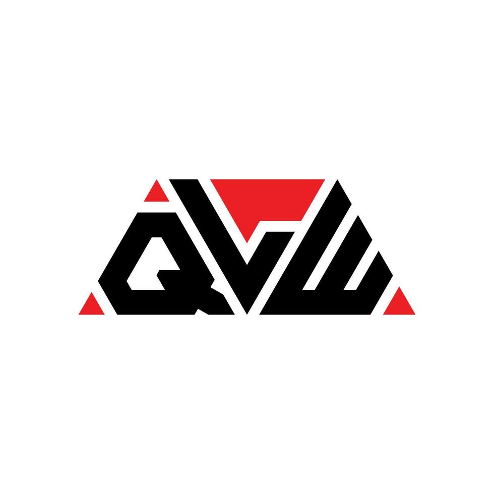 qlw Dreiecksbuchstaben-Logo-Design mit Dreiecksform. QLW-Dreieck-Logo-Design-Monogramm. QLW-Dreieck-Vektor-Logo-Vorlage mit roter Farbe. qlw dreieckiges Logo einfaches, elegantes und luxuriöses Logo. qlw vektor
