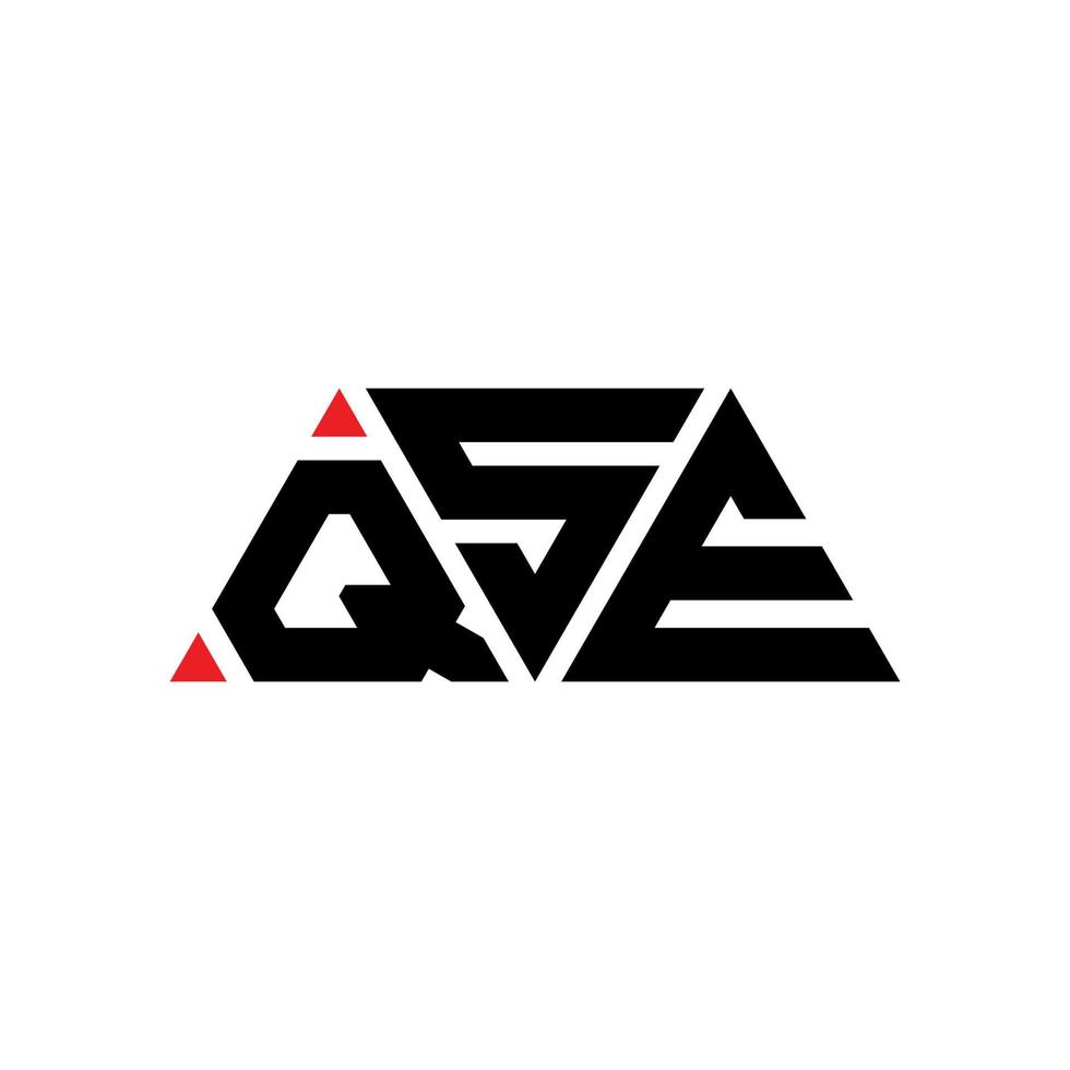 QSE-Dreieck-Buchstaben-Logo-Design mit Dreiecksform. qse-Dreieck-Logo-Design-Monogramm. QSE-Dreieck-Vektor-Logo-Vorlage mit roter Farbe. qse dreieckiges Logo einfaches, elegantes und luxuriöses Logo. qse vektor
