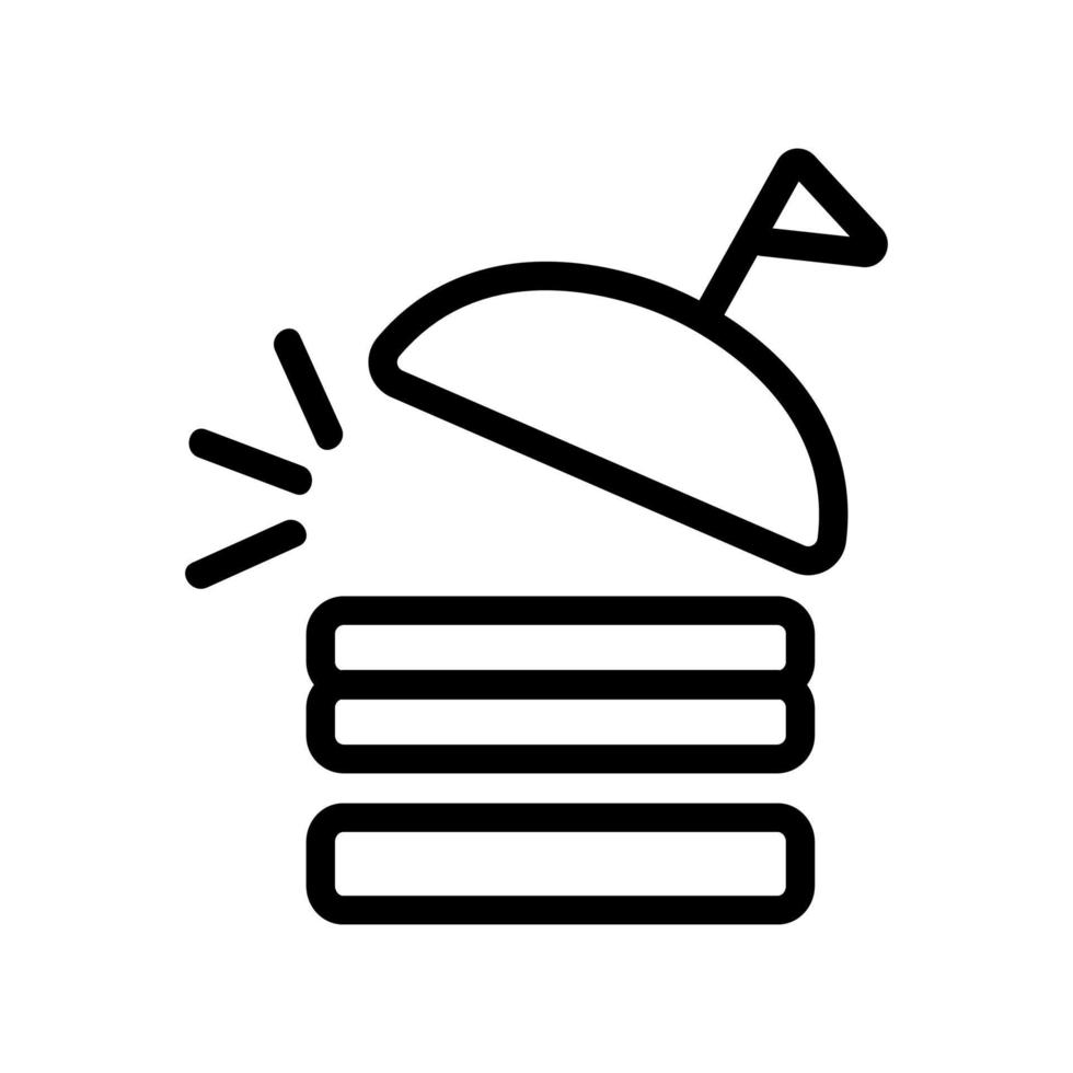 hamburgare ikon vektor. isolerade kontur symbol illustration vektor