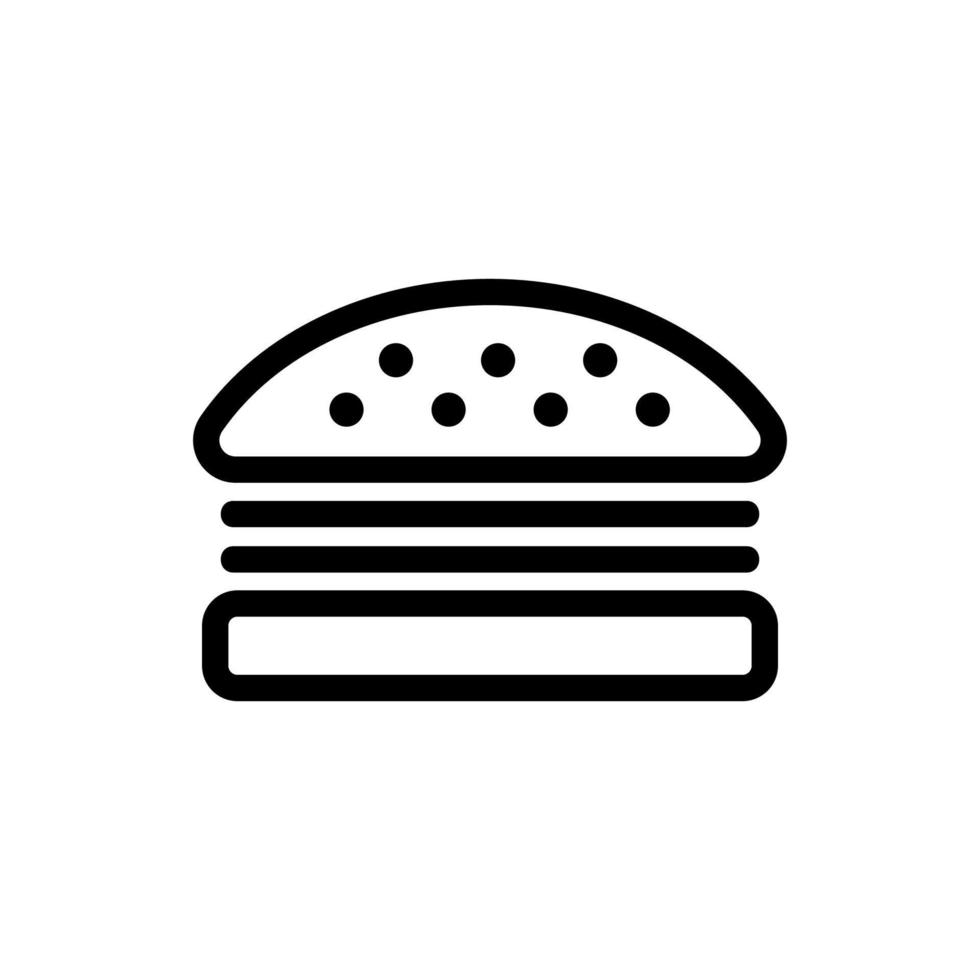 hamburgare ikon vektor. isolerade kontur symbol illustration vektor