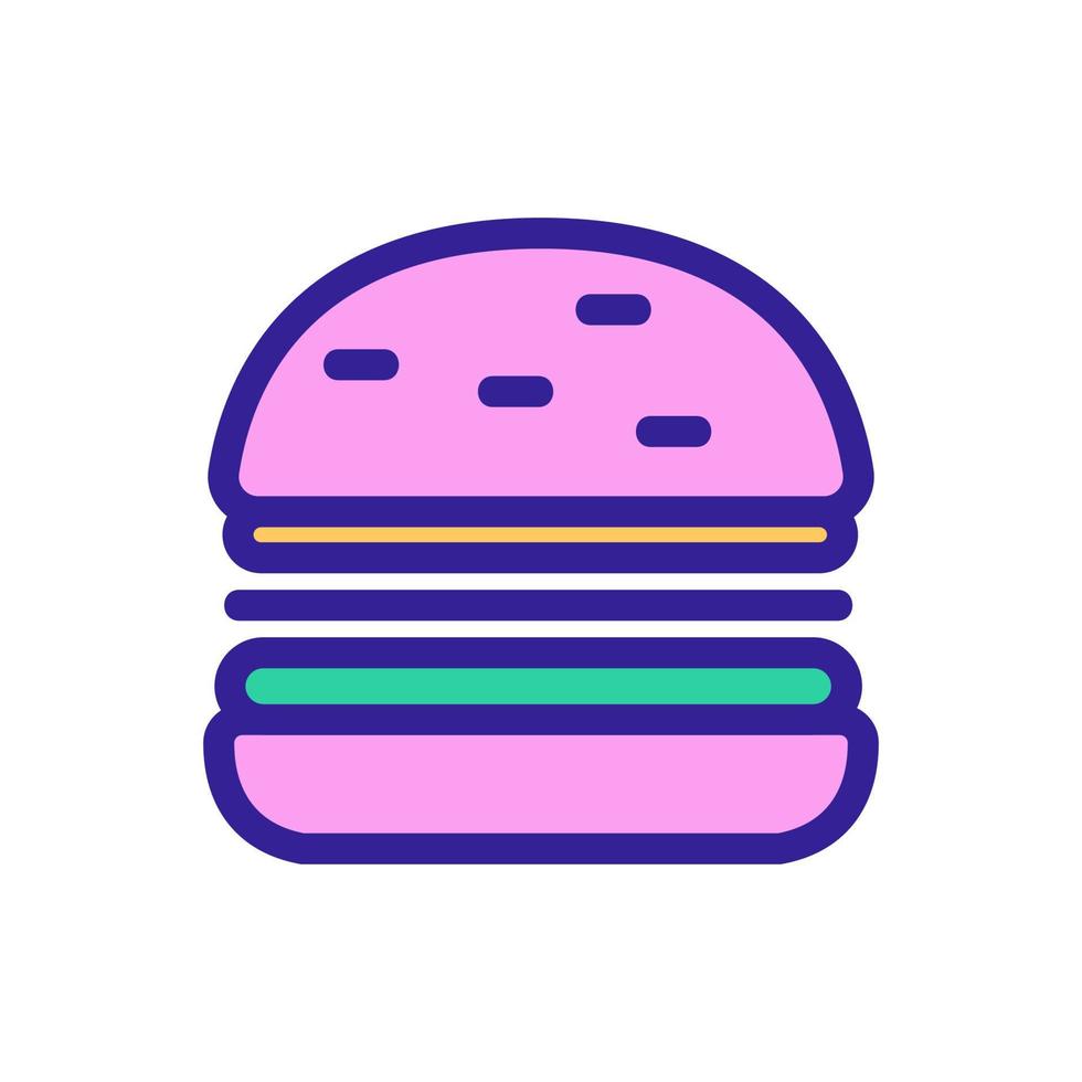 hamburgare ikon vektor. isolerade kontur symbol illustration vektor