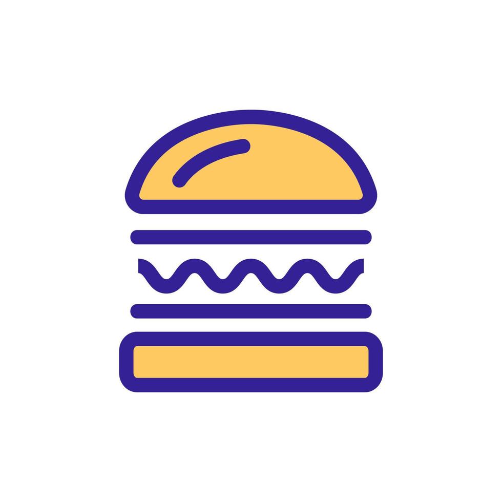 Burger-Symbolvektor. isolierte kontursymbolillustration vektor