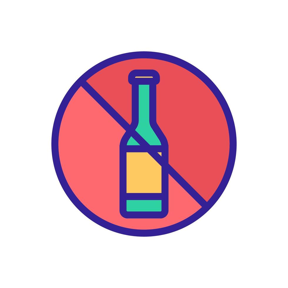 trinken sie keinen alkohol symbol vektor umriss illustration