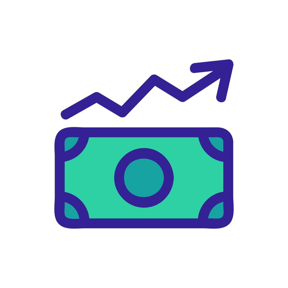 dollar diagram ikon vektor. isolerade kontur symbol illustration vektor