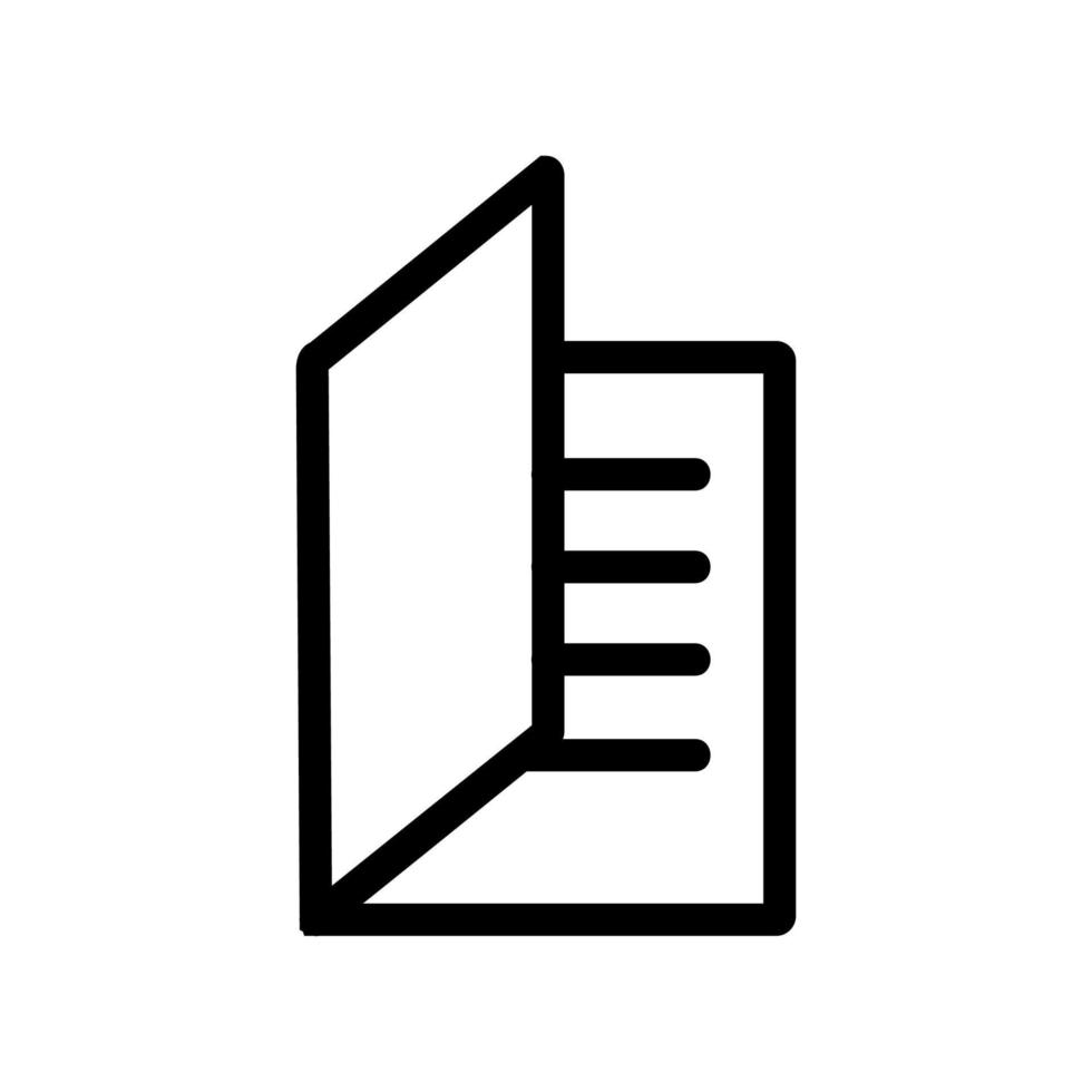 Booklet-Icon-Vektor. isolierte kontursymbolillustration vektor