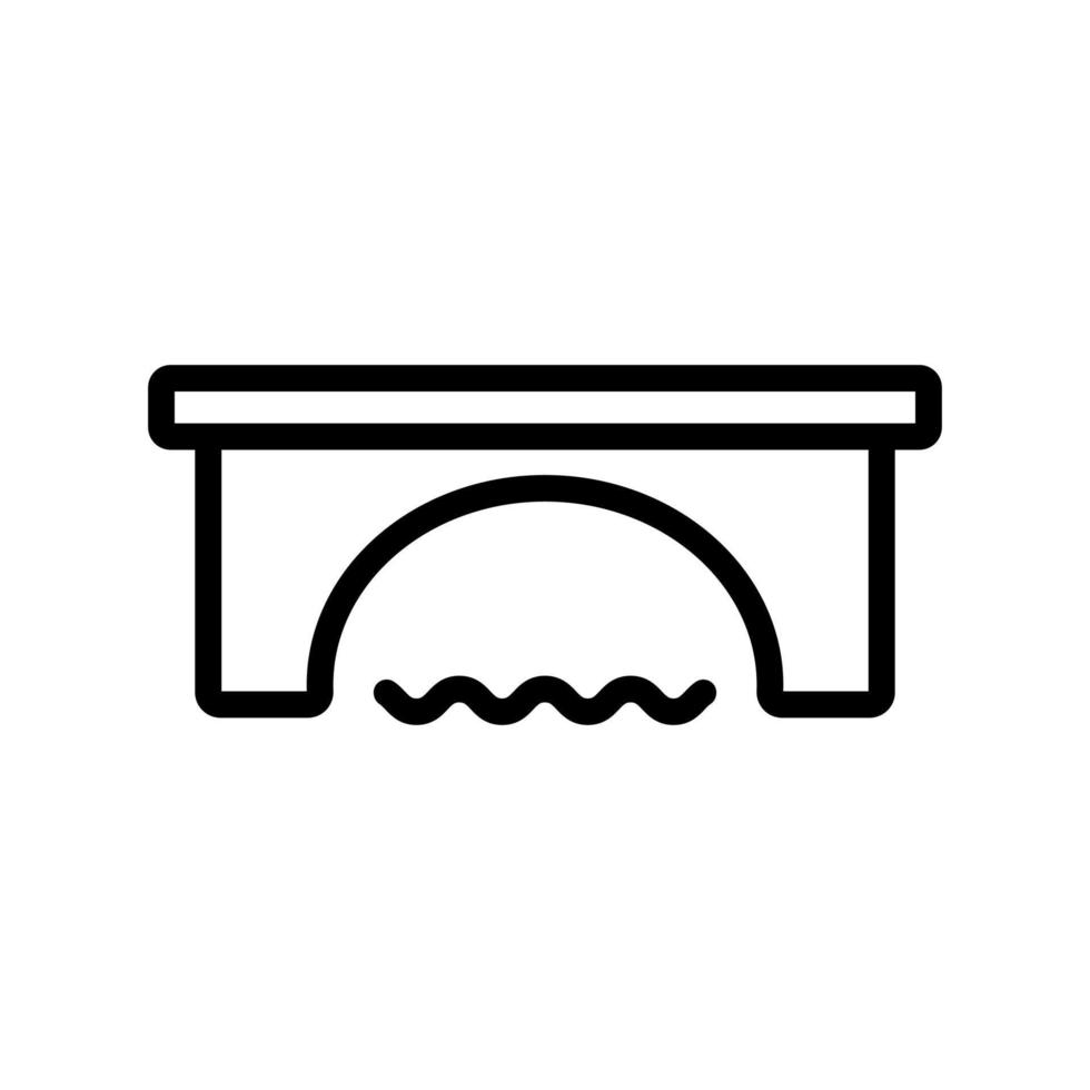 Symbolvektor für Brücke. isolierte kontursymbolillustration vektor