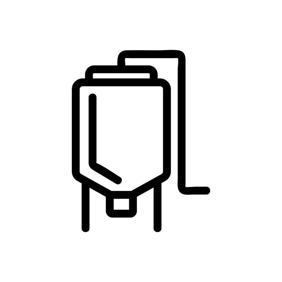 Kessel für Bier-Icon-Vektor. isolierte kontursymbolillustration vektor