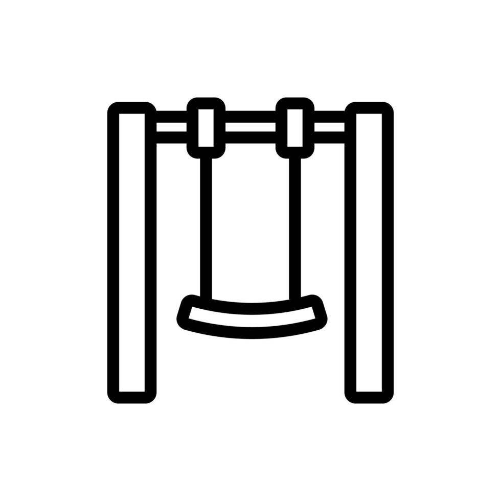 Holzschaukel Symbol Vektor Umriss Illustration