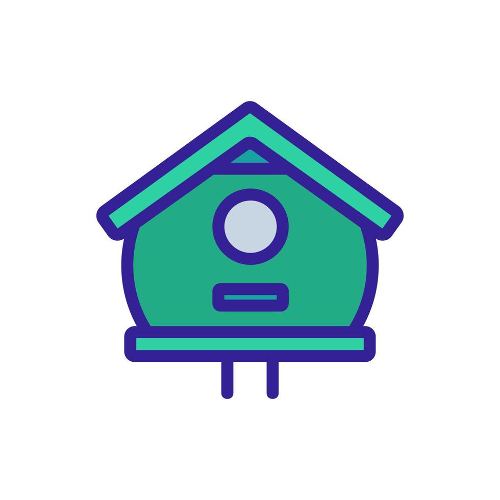 fågel hus ikon vektor. isolerade kontur symbol illustration vektor