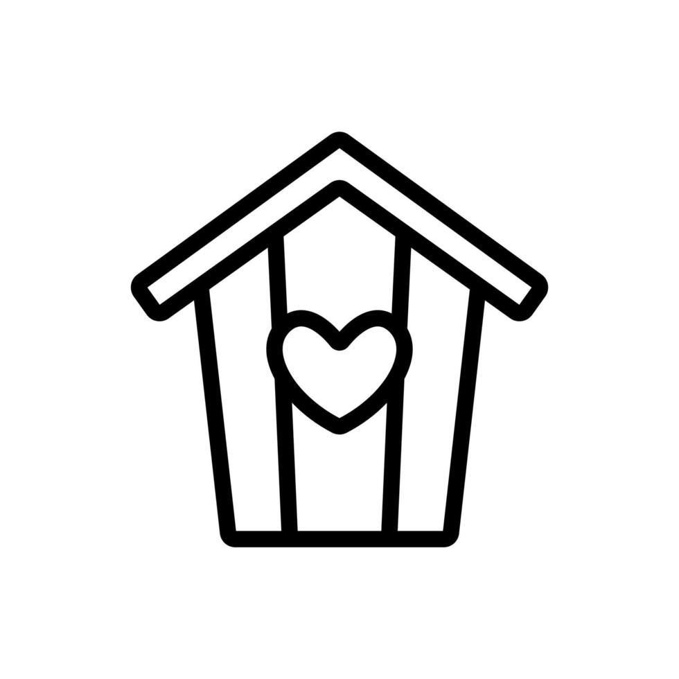 fågel hus ikon vektor. isolerade kontur symbol illustration vektor