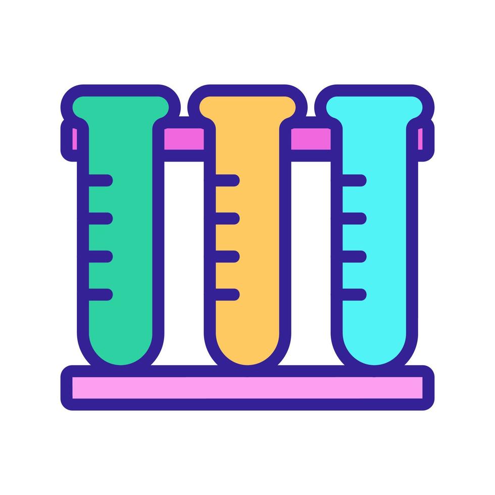 provrör i labbikonen vektor. isolerade kontur symbol illustration vektor