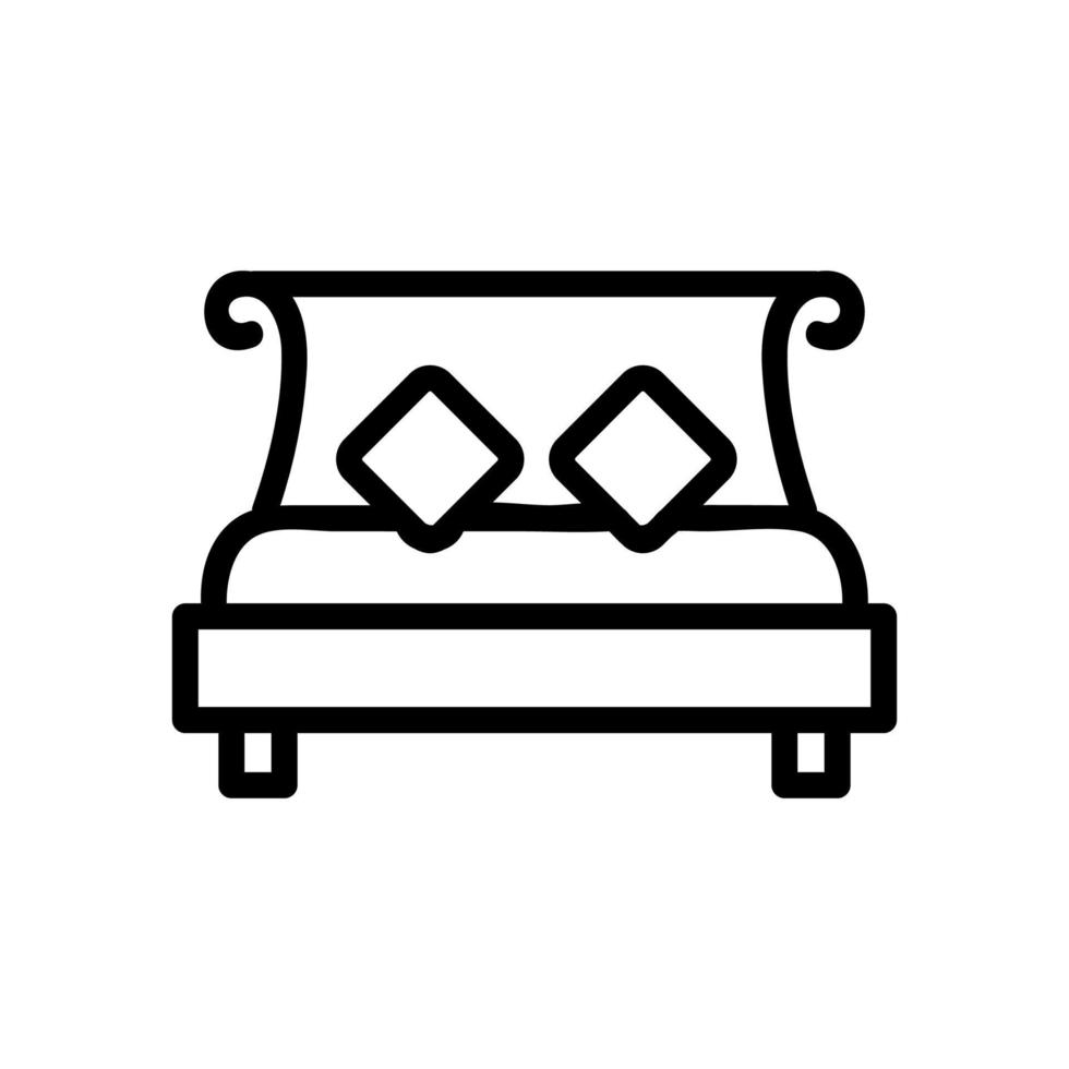 moderner Bett-Icon-Vektor. isolierte kontursymbolillustration vektor