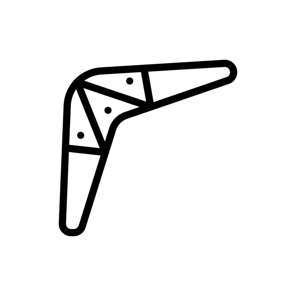 Bumerang-Symbolvektor. isolierte kontursymbolillustration vektor