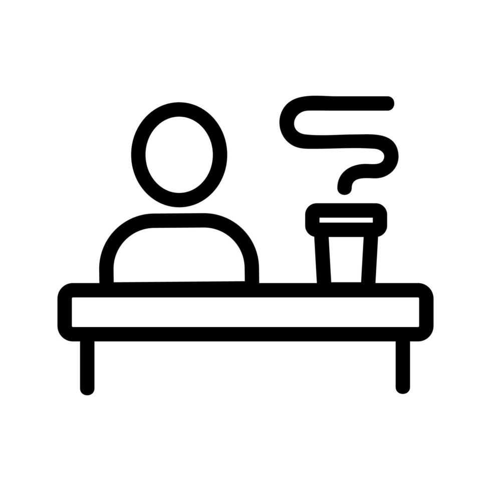 Symbolvektor für Kaffee und Gästecafé. isolierte kontursymbolillustration vektor