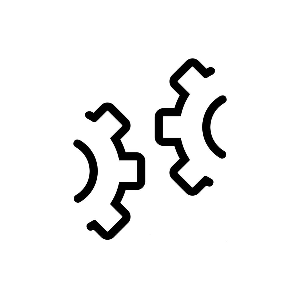 automatisering ikon vektor. isolerade kontur symbol illustration vektor