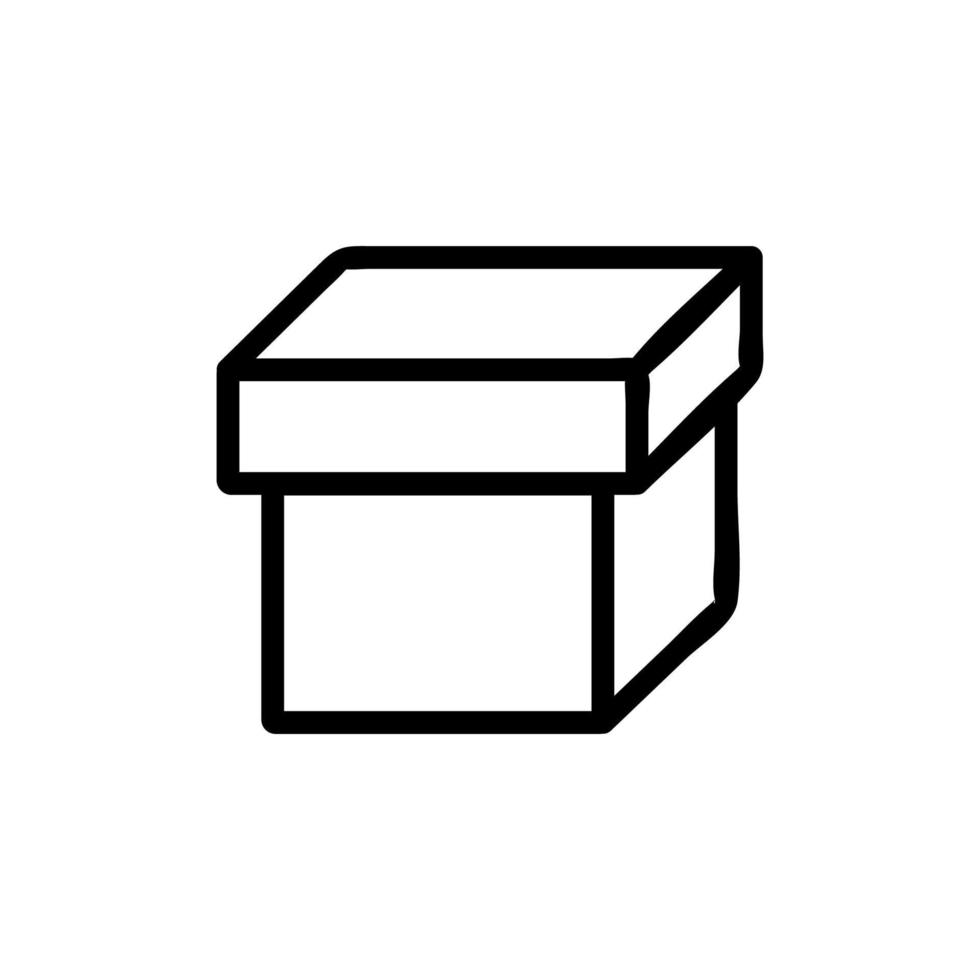 box paket ikon vektor. isolerade kontur symbol illustration vektor