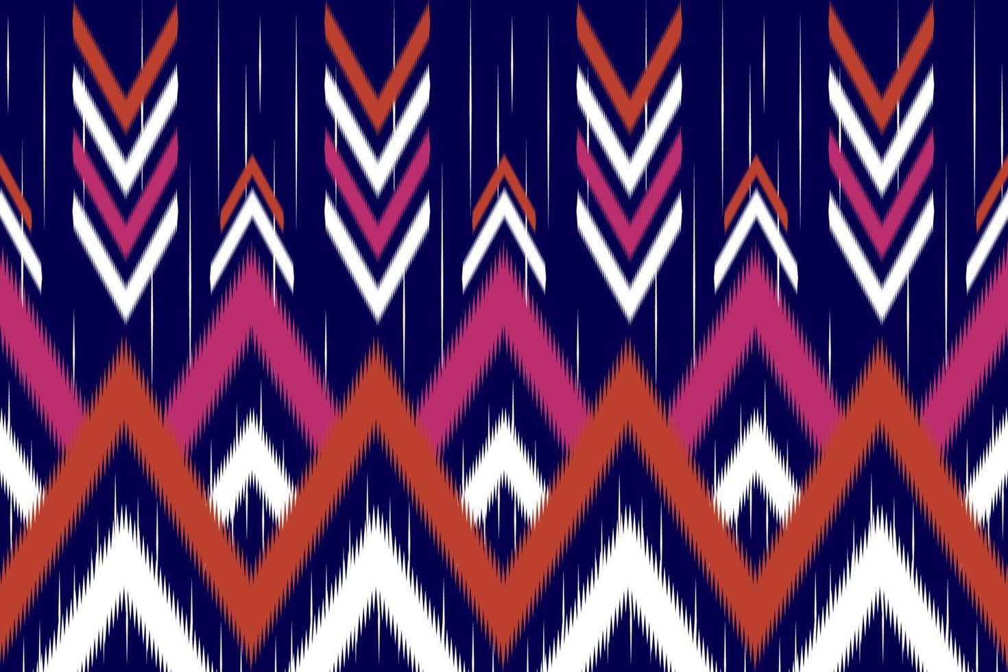 ikat chevron etniskt mönster. traditionell tribal stil. design för bakgrund, illustration, textur, tyg, batik, kläder, inslagning, tapeter, matta, broderi vektor