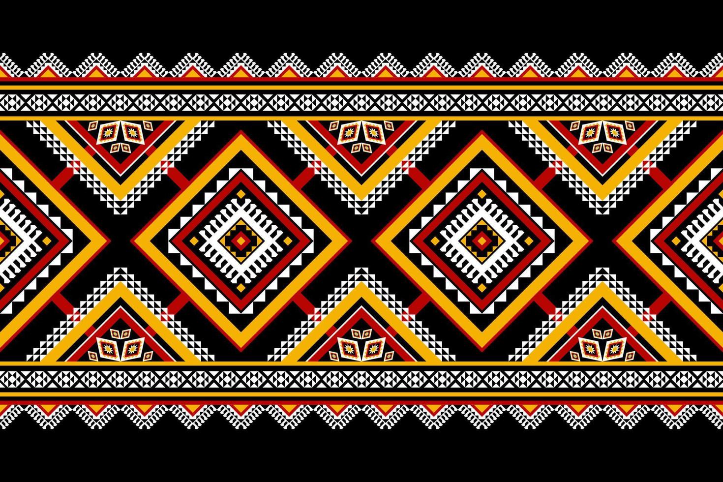 geometriska etniska orientaliska sömlösa mönster traditionella. blomdekoration. design för bakgrund, matta, tapeter, kläder, inslagning, batik, tyg, vektor, illustration, broderi. vektor