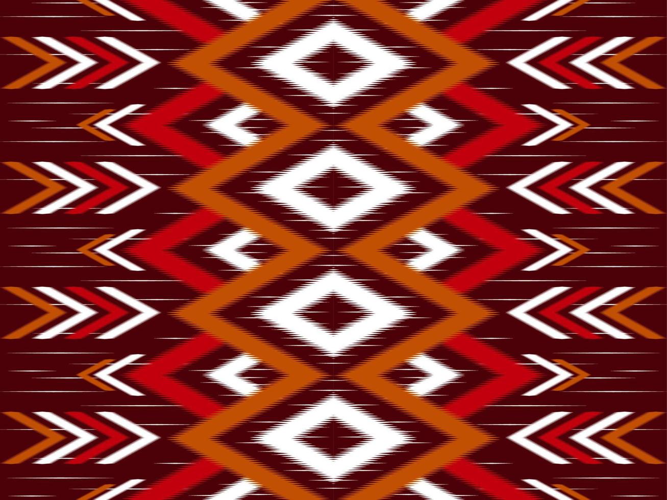 ikat chevron etniska sömlösa mönster. traditionell tribal stil. design för bakgrund, illustration, textur, tyg, batik, kläder, inslagning, tapeter, matta, broderi vektor