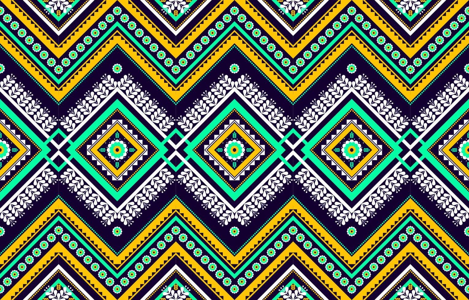 geometriska etniska sömlösa mönster traditionella. orientalisk stamrandig. blomdekoration. design för bakgrund, illustration, tyg, batik, kläder, inslagning, tapeter, matta, broderi vektor