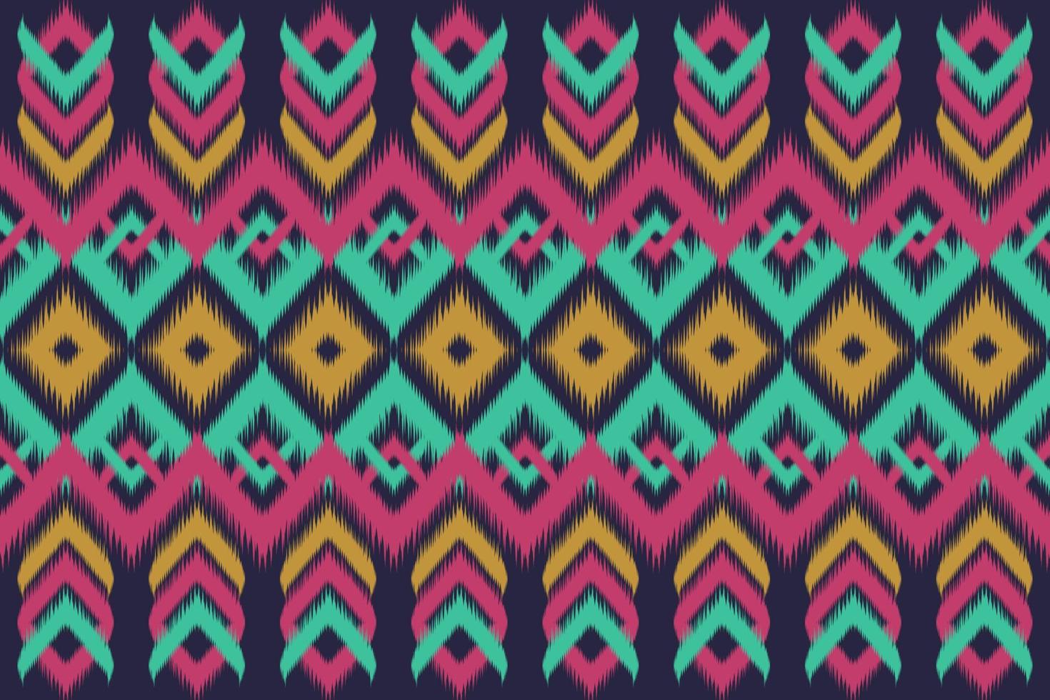 ikat ethnisches aztekisches muster. Stammes-gestreiftes traditionelles. design für hintergrund, teppich, tapeten, kleidung, verpackung, batik, stoff, vektorillustration. stickstil. vektor