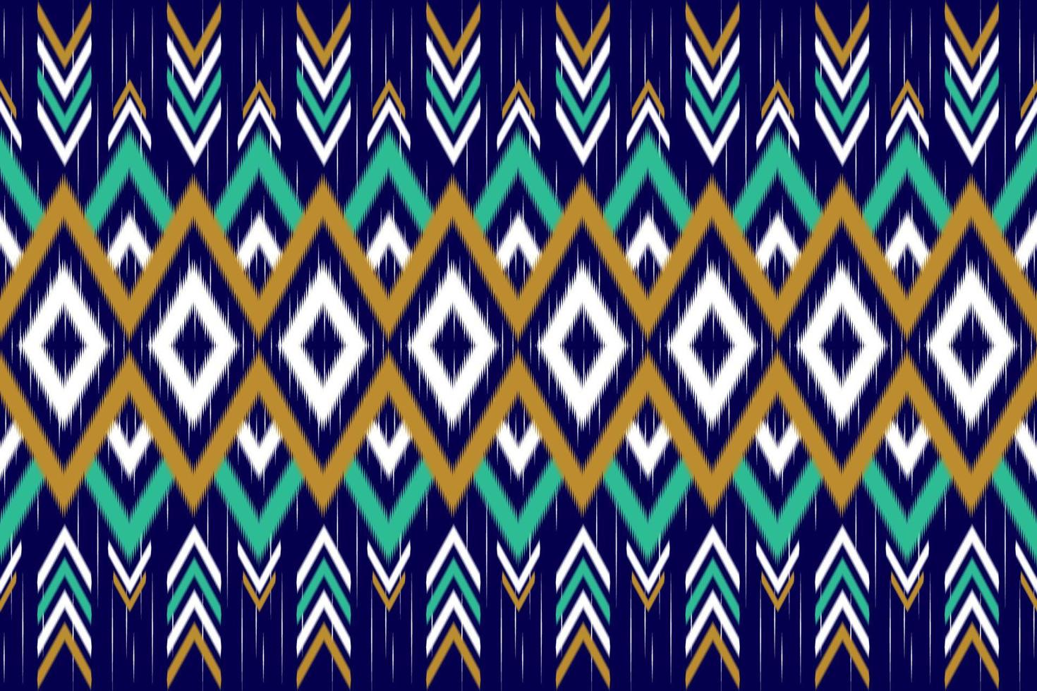 ikat chevron etniska sömlösa mönster. traditionell tribal stil. design för bakgrund, illustration, textur, tyg, batik, kläder, inslagning, tapeter, matta, broderi vektor