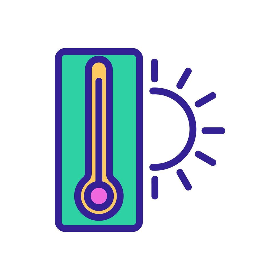 temperatur ikon vektor. isolerade kontur symbol illustration vektor