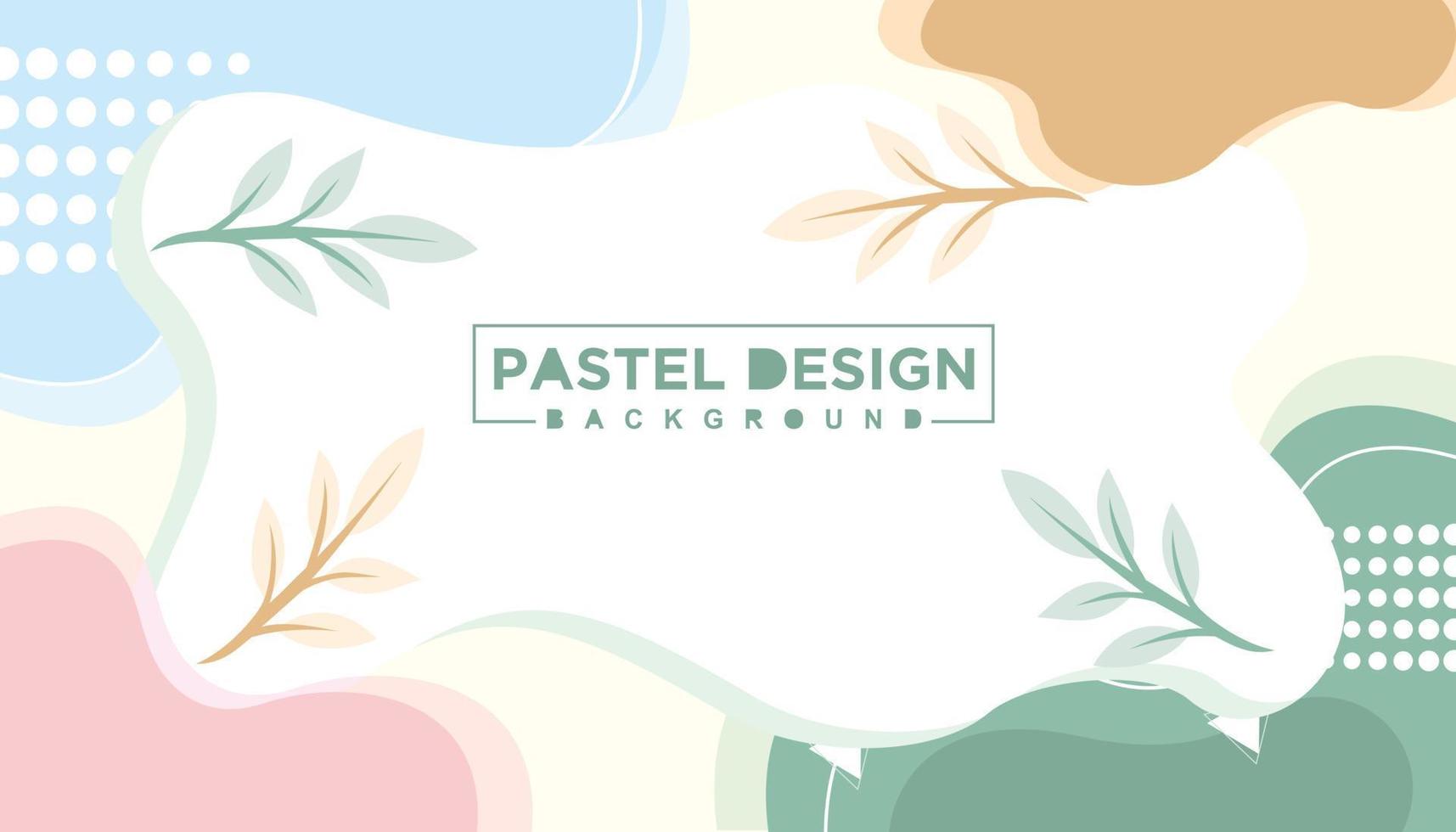 abstrakter gewellter und floraler Hintergrund in Pastellfarben vektor