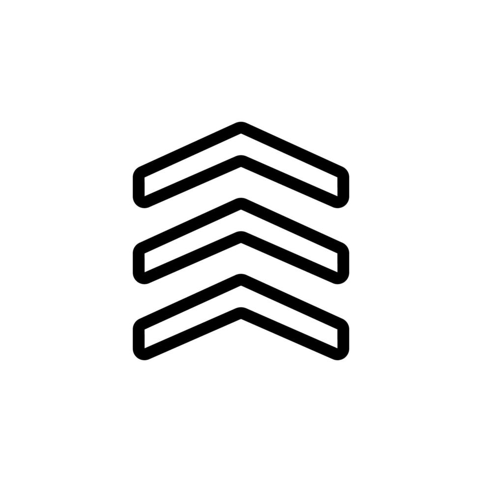 armé chevron ikon vektor. isolerade kontur symbol illustration vektor